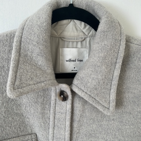 Aritzia Wilfred Ganna Jacket Heather Light Grey M EUC - Picture 6 of 9